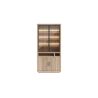 Pavie, vitrine 100 cm. - 2-portes en verre + 2-portes + 2-niches (+ LED) - Henders and Hazel