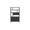 Pavie, armoire ouverte 125 cm. - 2-portes + 1-porte rabattante + 6-niches (+ LED) - Henders and Hazel