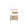 Pavie, armoire ouverte 125 cm. - 2-portes + 1-porte rabattante + 6-niches (+ LED) - Henders and Hazel