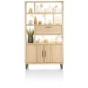 Pavie, armoire ouverte 125 cm. - 2-portes + 1-porte rabattante + 6-niches (+ LED) - Henders and Hazel