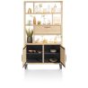 Pavie, armoire ouverte 125 cm. - 2-portes + 1-porte rabattante + 6-niches (+ LED) - Henders and Hazel