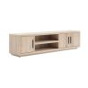 Pavie, lowboard 200 cm. - 3-portes + 2-niches (+ LED) - Henders and Hazel