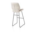 Ravi, chaise de bar - haut - cadre noir (ROB) - combi Secilia & Toba
