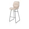 Ravi, chaise de bar - haut - cadre noir (ROB) - combi Secilia & Toba