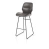 Ravi, chaise de bar - haut - cadre noir (ROB) - combi Secilia & Toba