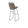 Ravi, chaise de bar - haut - cadre noir (ROB) - combi Secilia & Toba