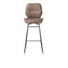 Ravi, chaise de bar - haut - cadre noir (ROB) - combi Secilia & Toba