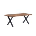 Table de repas KAMINO en 190 cm ou 220 cm avec pieds X en métal
