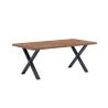 Table de repas KAMINO en 190 cm ou 220 cm avec pieds X en métal
