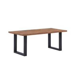 Table de repas KAMINO en 190 cm ou 220 cm avec pieds U en métal