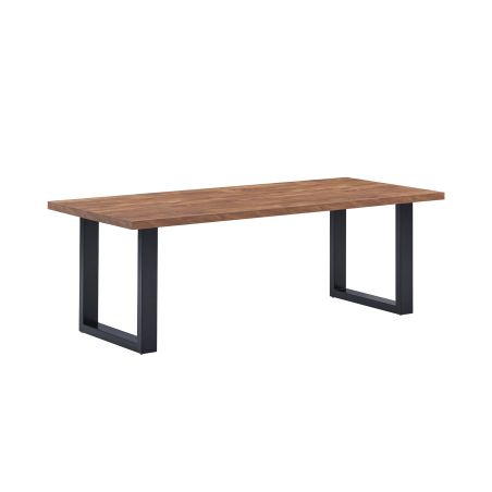 Table de repas KAMINO en 190 cm ou 220 cm avec pieds U en métal