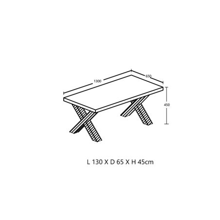 Table de repas KAMINO en 190 cm ou 220 cm avec pieds U en métal