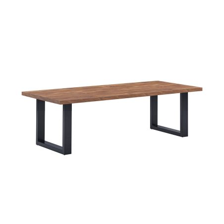 Table de repas KAMINO en 190 cm ou 220 cm avec pieds U en métal