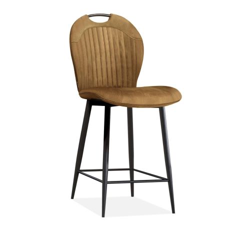 Chaise de bar CAPRI en tissu - 3coloris possibles