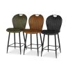 Chaise de bar CAPRI en tissu - 3coloris possibles