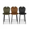 Chaise de bar CAPRI en tissu - 3coloris possibles