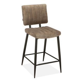 Chaise de bar VINCENZO en tissu - 3 coloris possibles