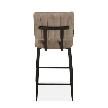 Chaise de bar VINCENZO en tissu - 3 coloris possibles