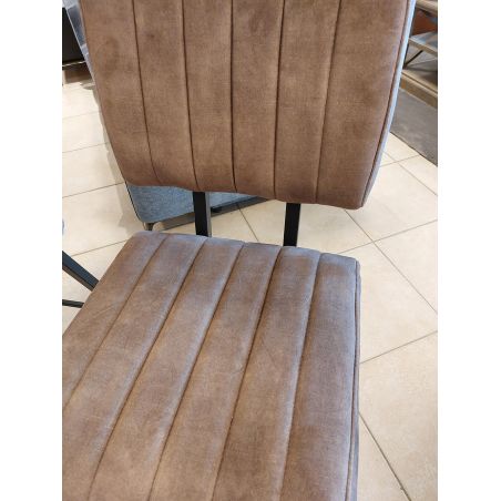 Chaise de bar VINCENZO en tissu - 3 coloris possibles