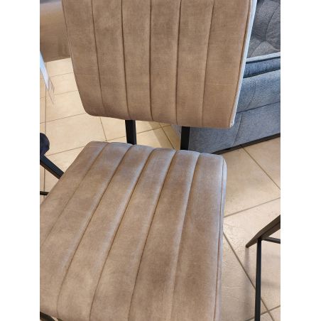 Chaise de bar VINCENZO en tissu - 3 coloris possibles