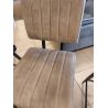Chaise de bar VINCENZO en tissu - 3 coloris possibles