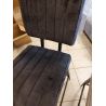 Chaise de bar VINCENZO en tissu - 3 coloris possibles