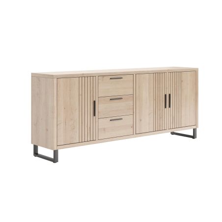 Pavie, buffet 240 cm. - 3-portes + 3-tiroirs