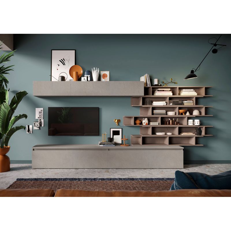 Ensemble meuble TV FOREVER 2 - compo 13 - décor Bronze et Argile