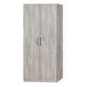 Armoire 2 portes ARTHUR en décor chene gris