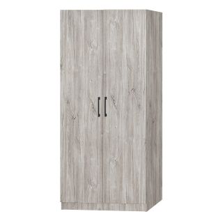Armoire 2 portes ARTHUR en décor chene gris