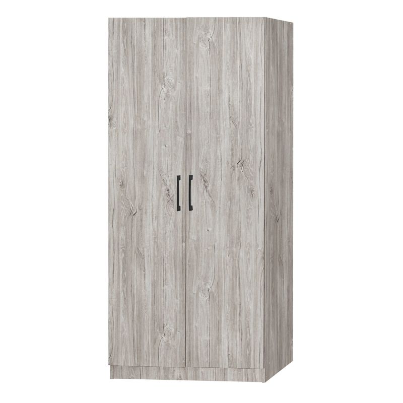 Armoire 2 portes ARTHUR en décor chene gris