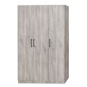 Armoire 2 portes ARTHUR en décor chene gris