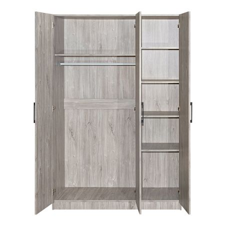 Armoire 2 portes ARTHUR en décor chene gris