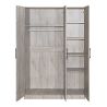 Armoire 2 portes ARTHUR en décor chene gris