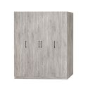 Armoire 4 portes ARTHUR en décor chene gris