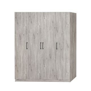 Armoire 4 portes ARTHUR en décor chene gris