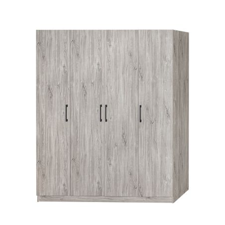 Armoire 4 portes ARTHUR en décor chene gris