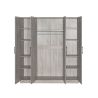 Armoire 4 portes ARTHUR en décor chene gris