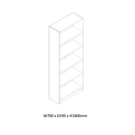 Bibliothèque ARTHUR en décor chêne gris