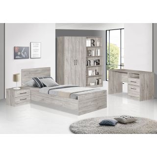 Chambre complète ARTHUR en décor chêne gris