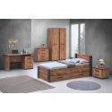Chambre enfant REMY en décor acacia et béton noir