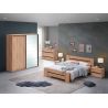 Armoire 2 portes coulissantes AURORE en décor chêne français