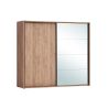 Armoire 200 cm AURORE avec 2 portes coulissantes en décor chêne français