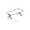 Table de repas KAMINO en 190 cm ou 220 cm avec pieds X en métal