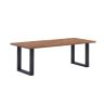 Table de repas KAMINO en 190 cm ou 220 cm avec pieds U en métal