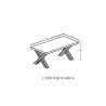 Table de repas KAMINO en 190 cm ou 220 cm avec pieds U en métal