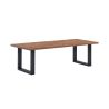Table de repas KAMINO en 190 cm ou 220 cm avec pieds U en métal
