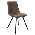 Chaise Sorella en PU Cappuccino de style vintage