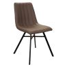 Chaise Sorella en PU Cappuccino de style vintage