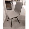 Chaise Sorella en PU Cappuccino de style vintage